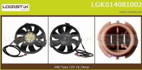 LGK LGK014081002 - Elektrik mühərriki, radiator ventilyatoru furqanavto.az
