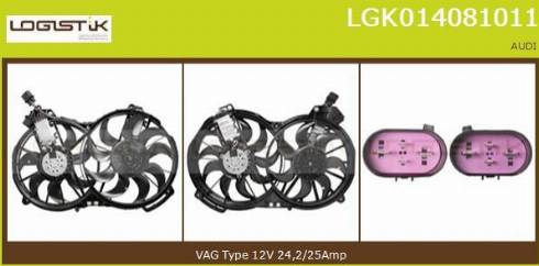 LGK LGK014081011 - Elektrik mühərriki, radiator ventilyatoru furqanavto.az