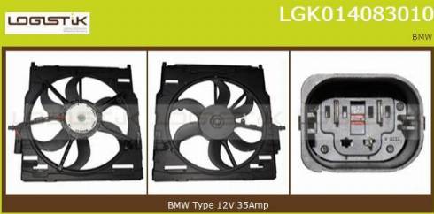 LGK LGK014083010 - Elektrik mühərriki, radiator ventilyatoru furqanavto.az