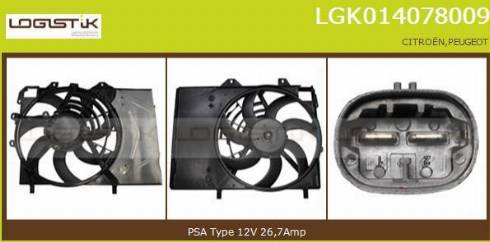 LGK LGK014078009 - Elektrik mühərriki, radiator ventilyatoru furqanavto.az