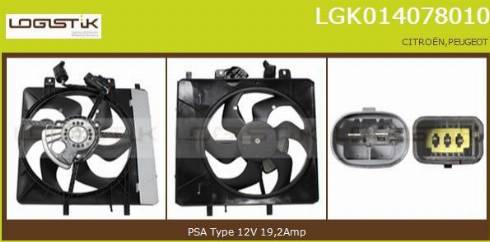 LGK LGK014078010 - Elektrik mühərriki, radiator ventilyatoru furqanavto.az