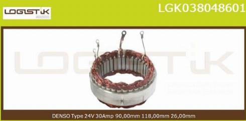 LGK LGK038048601 - Stator, alternator furqanavto.az