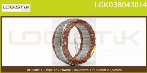 LGK LGK038043014 - Stator, alternator furqanavto.az