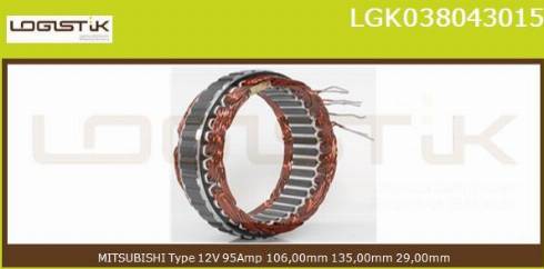 LGK LGK038043015 - Stator, alternator furqanavto.az