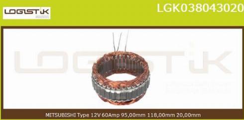 LGK LGK038043020 - Stator, alternator furqanavto.az