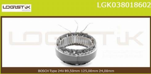 LGK LGK038018602 - Stator, alternator furqanavto.az