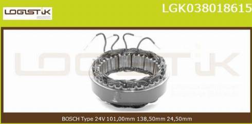 LGK LGK038018615 - Stator, alternator furqanavto.az