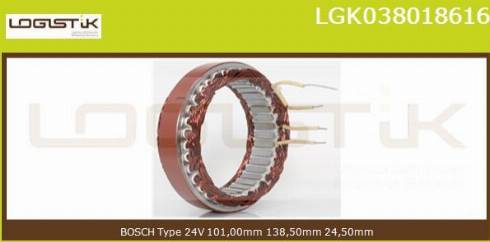 LGK LGK038018616 - Stator, alternator furqanavto.az