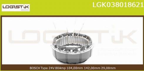 LGK LGK038018621 - Stator, alternator furqanavto.az