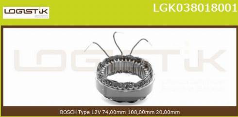 LGK LGK038018001 - Stator, alternator furqanavto.az