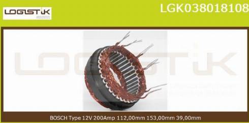 LGK LGK038018108 - Stator, alternator furqanavto.az