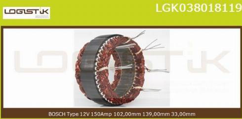 LGK LGK038018119 - Stator, alternator furqanavto.az