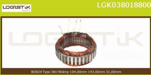 LGK LGK038018800 - Stator, alternator furqanavto.az