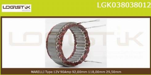 LGK LGK038038012 - Stator, alternator furqanavto.az