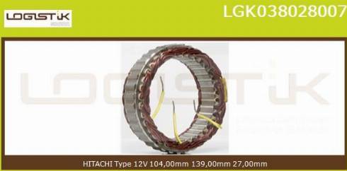 LGK LGK038028007 - Stator, alternator furqanavto.az