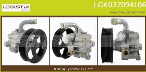 LGK LGK037094106 - Hidravlik nasos, sükan sistemi furqanavto.az