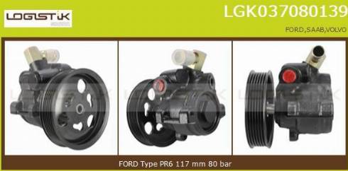 LGK LGK037080139 - Hidravlik nasos, sükan sistemi furqanavto.az