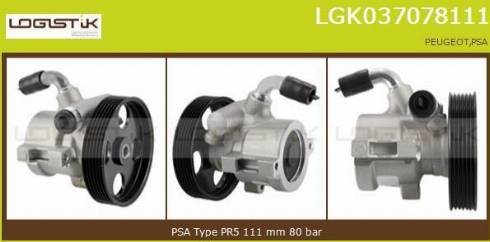 LGK LGK037078111 - Hidravlik nasos, sükan sistemi furqanavto.az