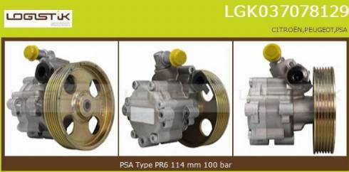 LGK LGK037078129 - Hidravlik nasos, sükan sistemi furqanavto.az