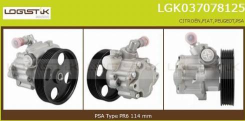 LGK LGK037078125 - Hidravlik nasos, sükan sistemi furqanavto.az
