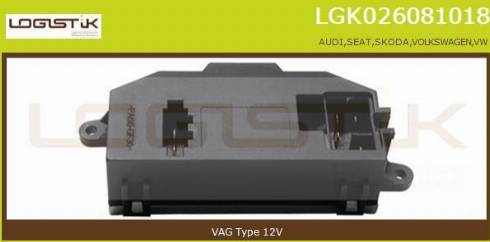 LGK LGK026081018 - Rezistor, daxili üfleyici furqanavto.az
