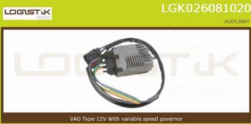 LGK LGK026081020 - Ön rezistor, elektromotor radiator fanatı furqanavto.az