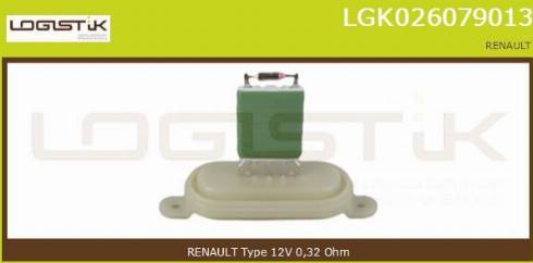 LGK LGK026079013 - Rezistor, daxili üfleyici furqanavto.az