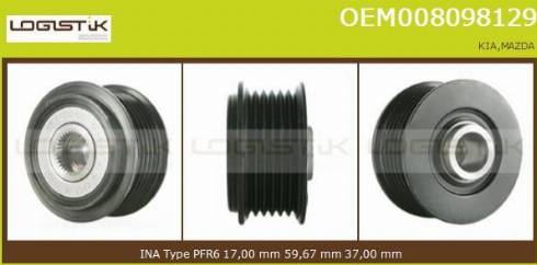 LGK OEM008098129 - Kasnak, alternator, sərbəst dönərli mufta furqanavto.az