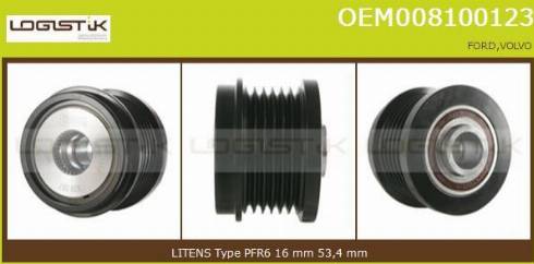 LGK OEM008100123 - Kasnak, alternator, sərbəst dönərli mufta furqanavto.az