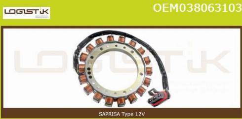 LGK OEM038063103 - Stator, alternator furqanavto.az