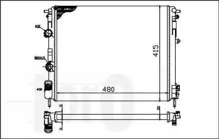 Loro 042-017-0006-B - Radiator, mühərrikin soyudulması furqanavto.az