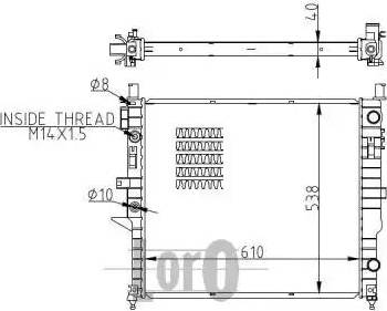 Loro 054-017-0012-B - Radiator, mühərrikin soyudulması furqanavto.az