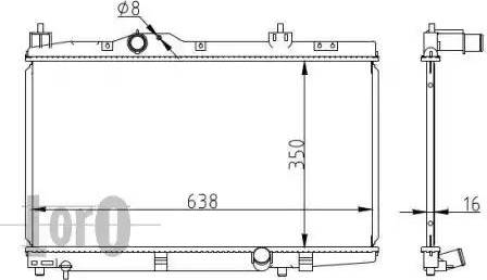 Loro 051-017-0007 - Radiator, mühərrikin soyudulması furqanavto.az