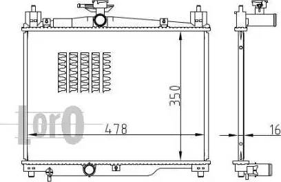 Loro 051-017-0013-B - Radiator, mühərrikin soyudulması furqanavto.az