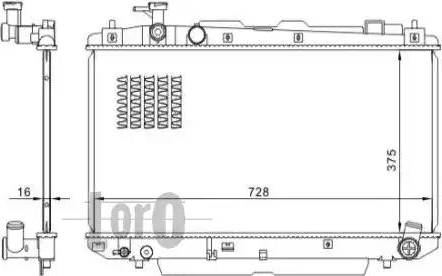 Loro 051-017-0026-B - Radiator, mühərrikin soyudulması furqanavto.az