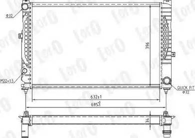 Loro 003-017-0046 - Radiator, mühərrikin soyudulması furqanavto.az