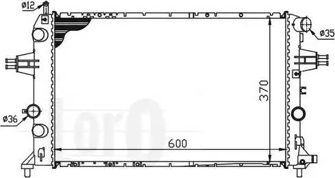 Loro 037-017-0049 - Radiator, mühərrikin soyudulması furqanavto.az