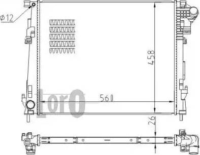 Loro 037-017-0089-B - Radiator, mühərrikin soyudulması furqanavto.az