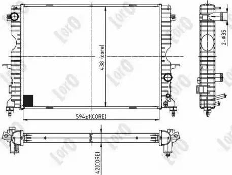 Loro 027-017-0002-B - Radiator, mühərrikin soyudulması furqanavto.az