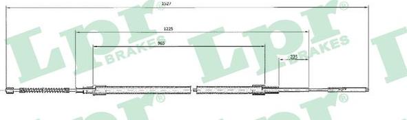 LPR C0964B - Kabel, dayanacaq əyləci furqanavto.az