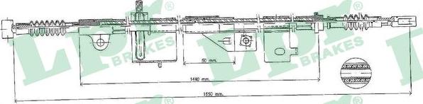 LPR C0500B - Kabel, dayanacaq əyləci furqanavto.az