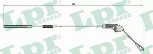 LPR C0581B - Kabel, dayanacaq əyləci furqanavto.az