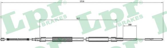 LPR C0801B - Kabel, dayanacaq əyləci furqanavto.az