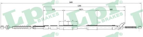 LPR C0870B - Kabel, dayanacaq əyləci furqanavto.az