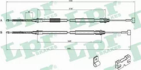 LPR C0242B - Kabel, dayanacaq əyləci furqanavto.az