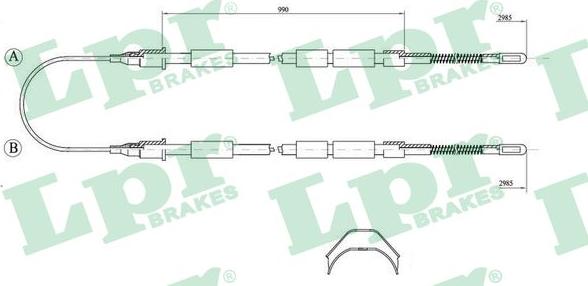 LPR C1032B - Kabel, dayanacaq əyləci furqanavto.az