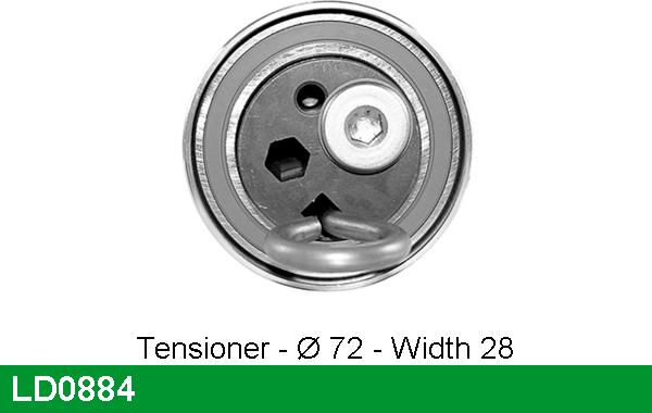 LUCAS LD0884 - Gərginlik kasnağı, vaxt kəməri furqanavto.az