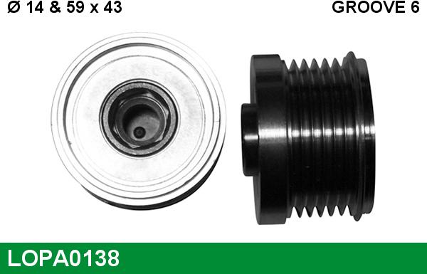 LUCAS LOPA0138 - Kasnak, alternator, sərbəst dönərli mufta furqanavto.az