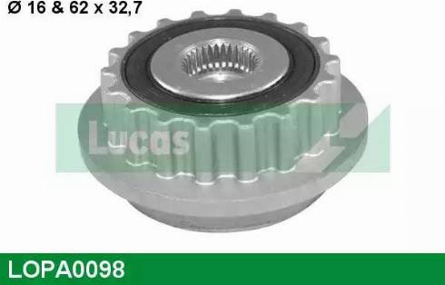 Lucas Engine Drive LOPA0098 - Kasnak, alternator, sərbəst dönərli mufta furqanavto.az