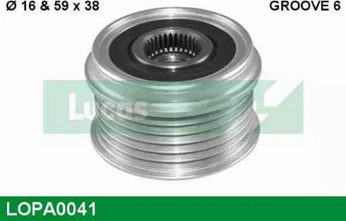 Lucas Engine Drive LOPA0041 - Kasnak, alternator, sərbəst dönərli mufta furqanavto.az